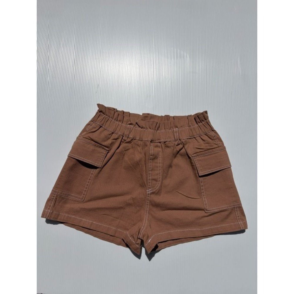 Forever 21 Shorts L Womens Rose Brown Paperbag Cargo High Waist Gorpcore Utility